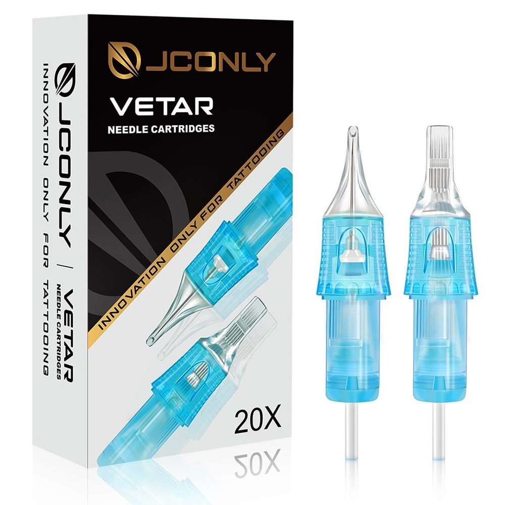 JCONLY VETAR Tattoo Needle Cartridges product box and cartridges