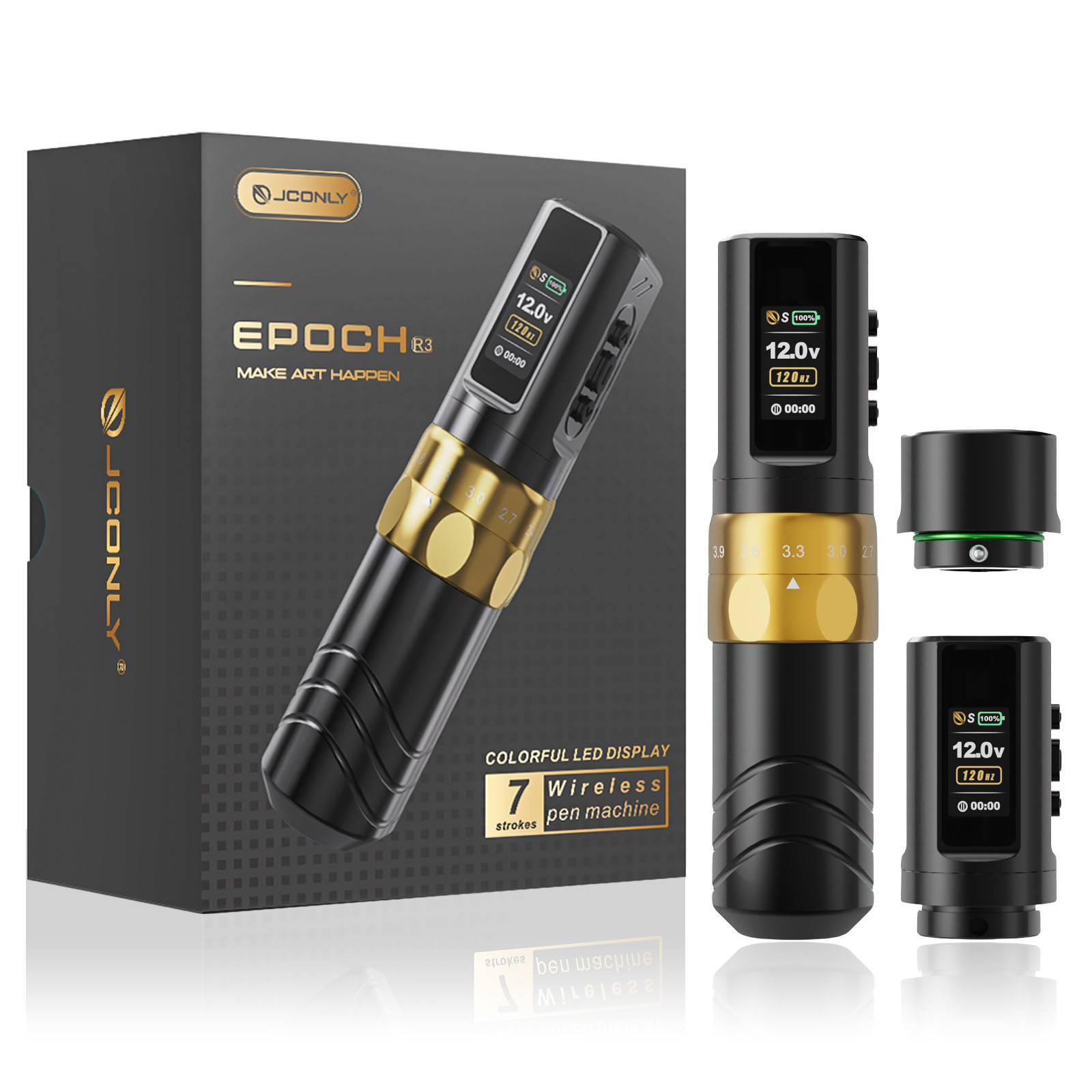 JCONLY Epoch R3 Wireless Tattoo Pen Machine kit