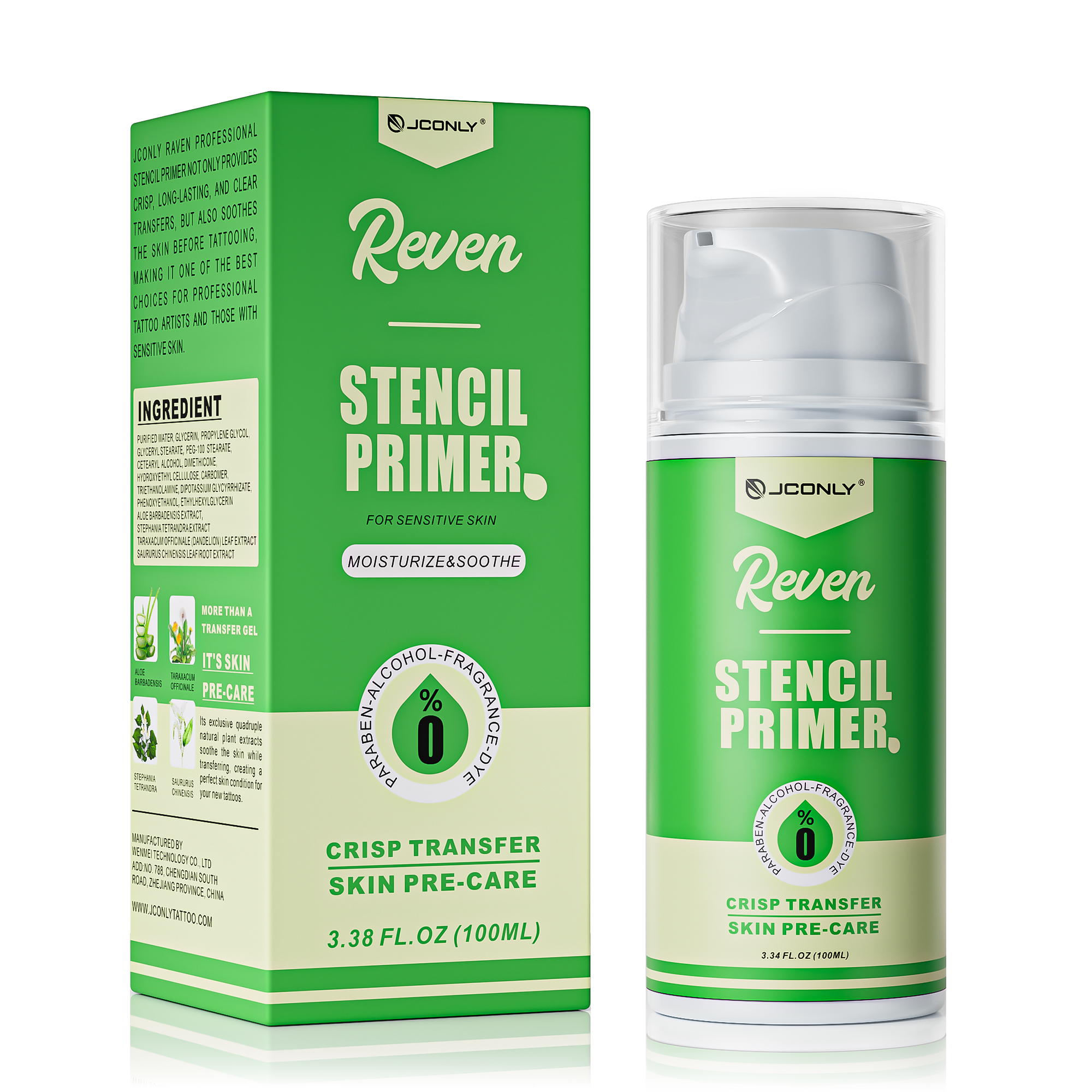 Reven Stencil Primer product bottle and box