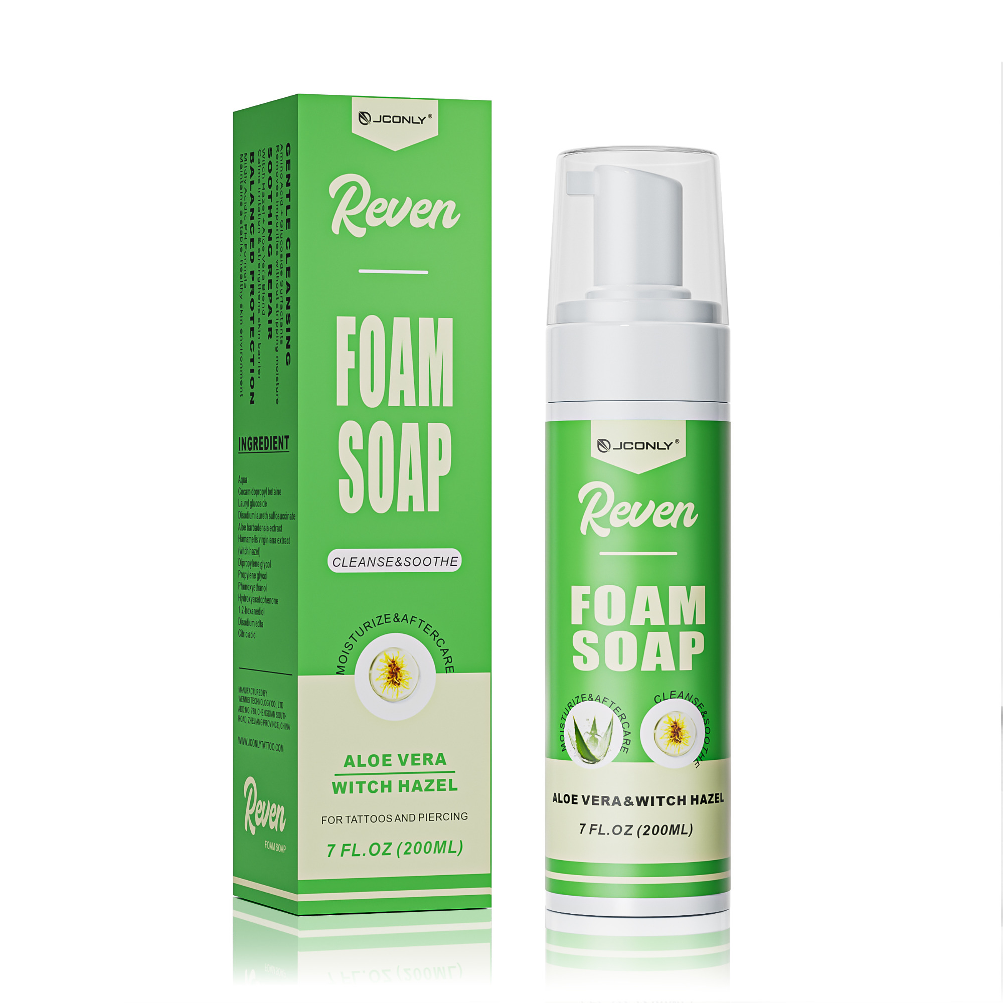REVEN Foam Soap bottle and packaging
