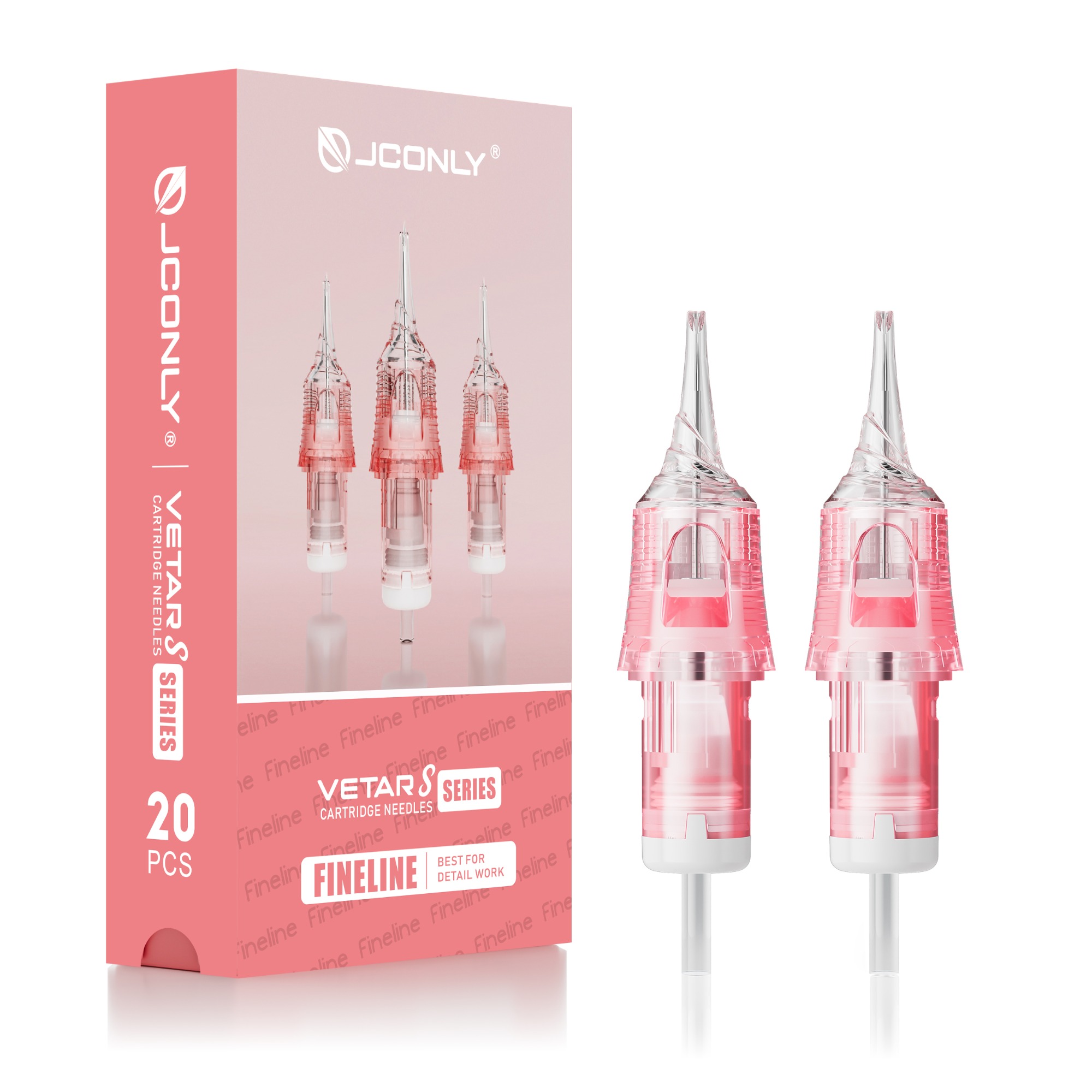 JCONLY VETAR S Fineline Cartridge Needles packaging and cartridges